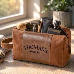 Man Stuff - Groomsmen Gifts, Gifts For Men, Husband, Dad, Papa, Son - Personalized Toiletry Bag – view 4