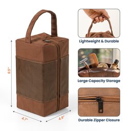 Man Stuff - Groomsmen Gifts, Gifts For Men, Husband, Dad, Papa, Son - Personalized Toiletry Bag – view 5