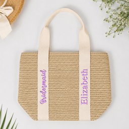 The Bach Club - Summer Bachelor Party Gifts For Bridesmaids, Bride - Personalized Straw Bag – view 5