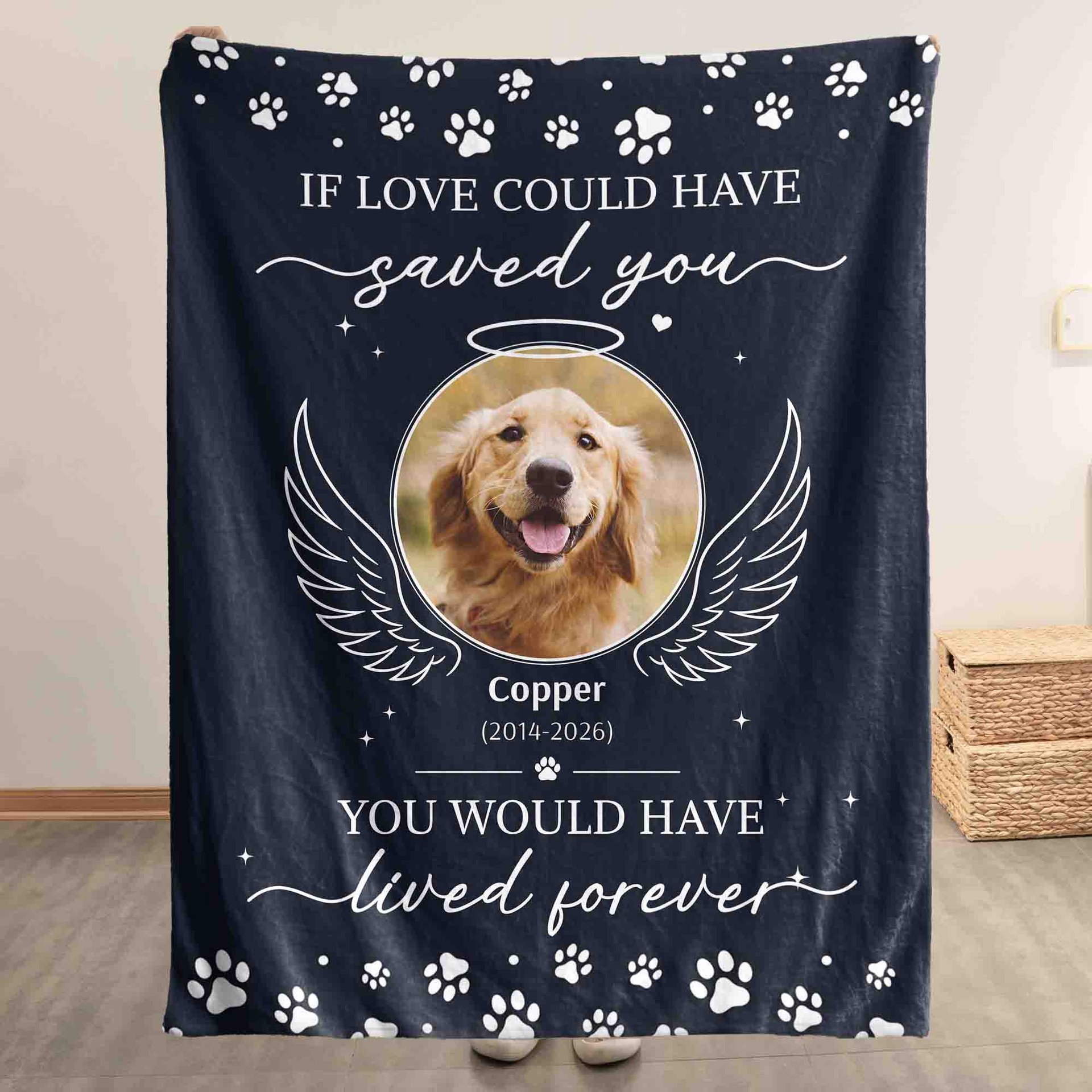 If Love Could Have Saved You Pet Memorial Sympathy Gifts - Personalized Blanket