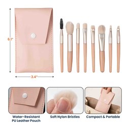 Custom Birth Flower & Name For Her, Wife, Daughter, Sister, Coworker, Bridesmaids - Personalized Makeup Brush Bag – view 5
