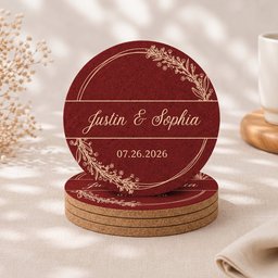 Wedding Coasters Decor & Favors Wedding Gifts For Guests - Personalized Coasters – view 2