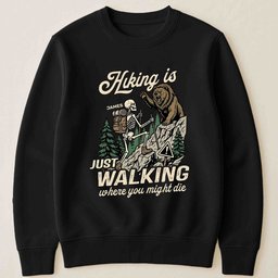 Hiking Is Just Walking Where You Might Die - Personalized Shirt – view 4