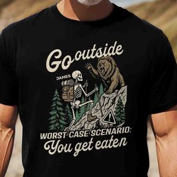 Hiking Is Just Walking Where You Might Die - Personalized Shirt – view 3