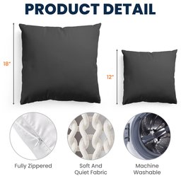 College Dorm Decor Shadow Initials - Personalized Pillow – view 6