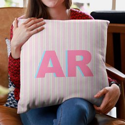 College Dorm Decor Shadow Initials - Personalized Pillow – view 3