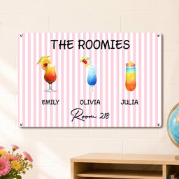 Roommate Drink Trendy College Apartment Dorm - Personalized Metal Sign – view 3