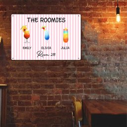 Roommate Drink Trendy College Apartment Dorm - Personalized Metal Sign – view 7