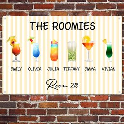 Roommate Drink Trendy College Apartment Dorm - Personalized Metal Sign – view 5