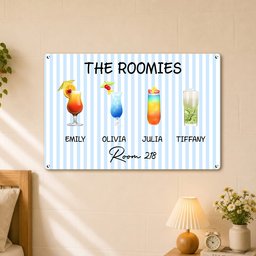 Roommate Drink Trendy College Apartment Dorm - Personalized Metal Sign – view 2