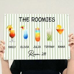 Roommate Drink Trendy College Apartment Dorm - Personalized Metal Sign – view 4