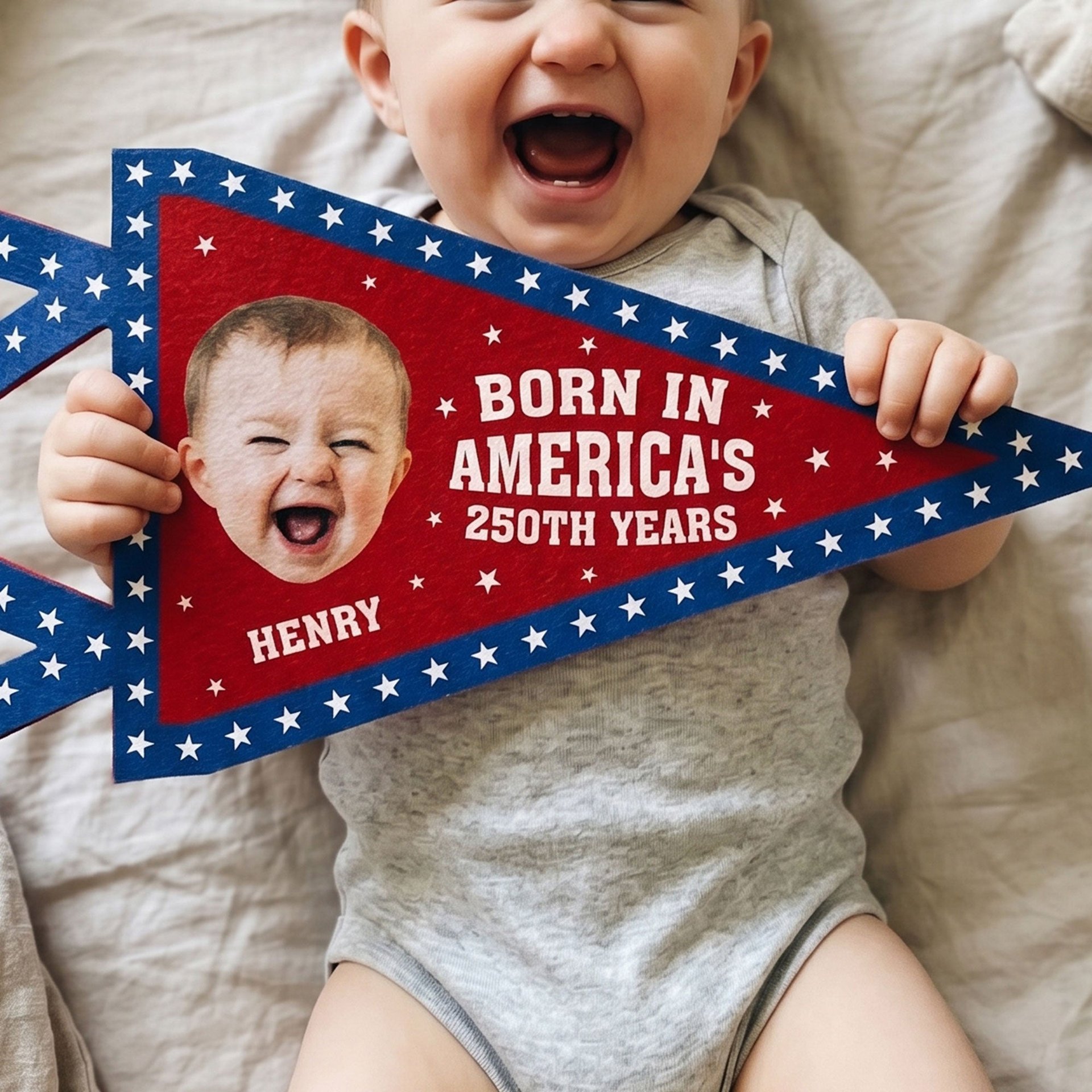 Born In America's 250th Years - Personalized Pennant