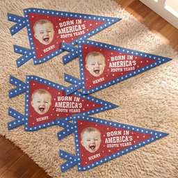 Born In America's 250th Years - Personalized Pennant – view 2
