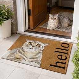 Custom Pet Portrait Funny Doormat Watercolor Art - Personalized Doormat – view 2