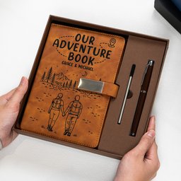 Our Adventure Book - For Camping, Hiking Couples - Personalized Notebook Set – view 3