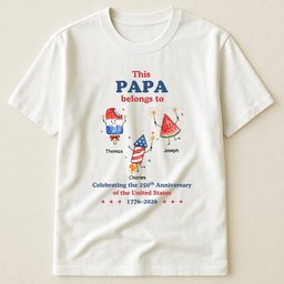 250th Anniversary Family Shirt For Mom, Dad, Grandpa, Grandma - Personalized Shirt – view 5