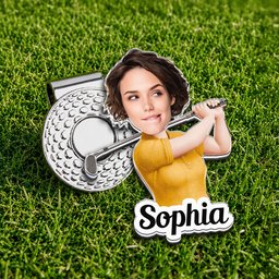Golf Character And Name Gift For Golf Players, Golf Lover - Personalized Golf Ball Marker