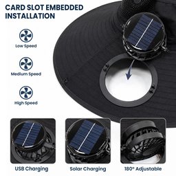 Out Of Breath Hiking Society - Personalized Solar Fan Hat – view 7