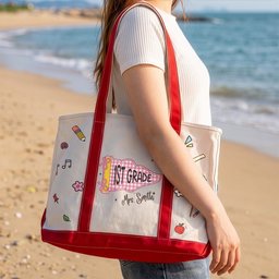 Teacher Pennant Flag - Personalized Tote Bag – view 2