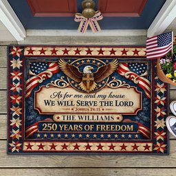 As For Me And My House We Will Serve The Lord Gift For Family - Personalized Doormat – view 3