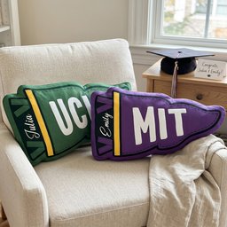 Custom School Pennant Flag - Personalized Pillow – view 2