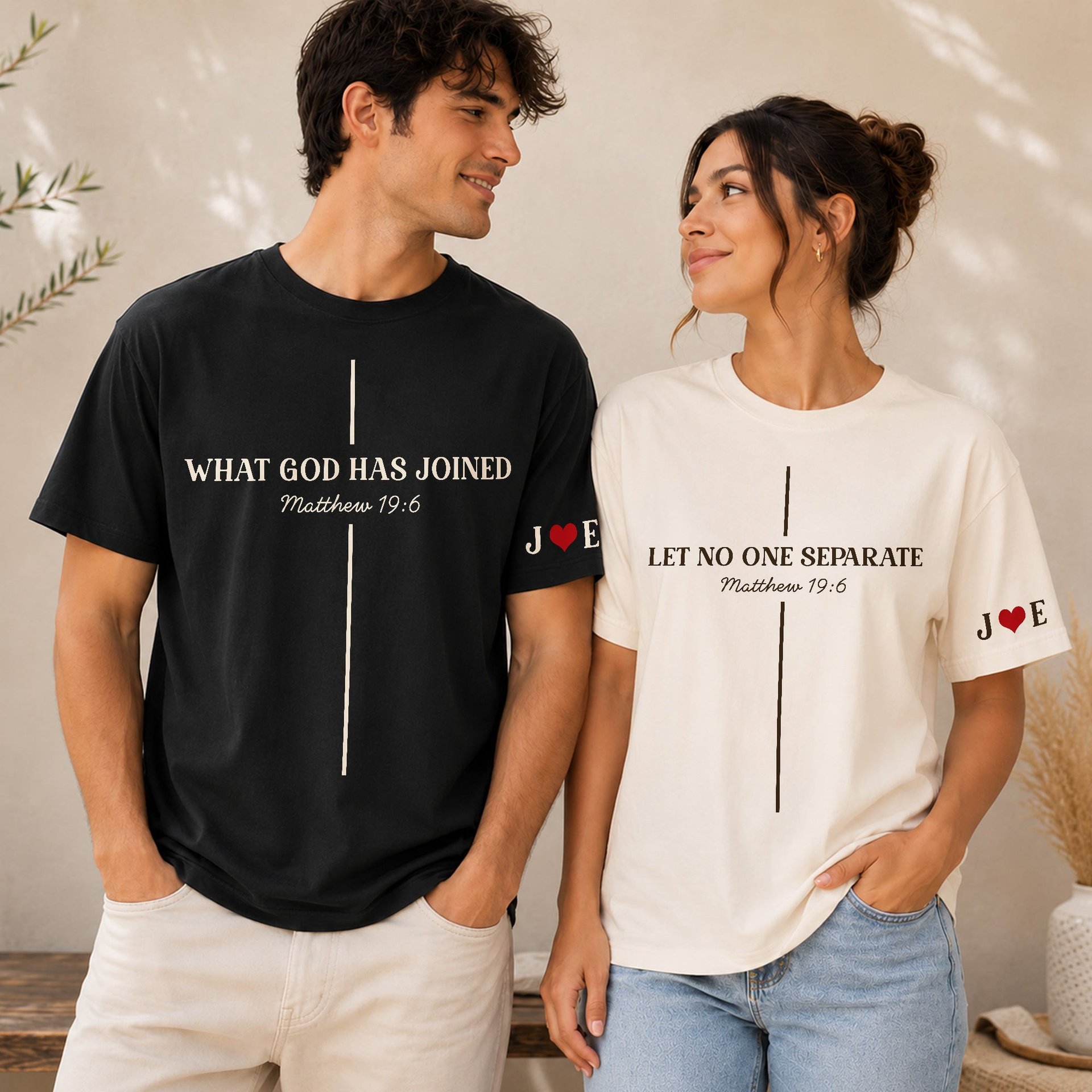Christian Couples Matching Shirts For Him, Her, Newlywed - Personalized Shirt