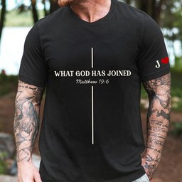 Christian Couples Matching Shirts For Him, Her, Newlywed - Personalized Shirt – view 3