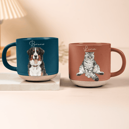 Gift For Pet Lovers Custom Pet Portrait Watercolor - Personalized Mug – view 2