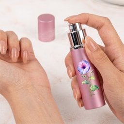 Custom Name Birth Flower Gift For Her Friend Sister Daughter - Personalized Mini Perfume Bottle – view 3
