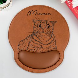 Custom Pet Portrait Sketch Line Art Gift For Pet Lovers - Personalized Mouse Pad – view 7