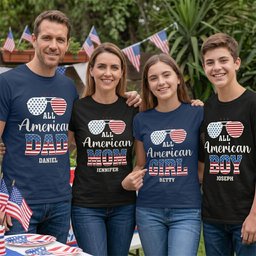 All American Family Matching Shirt - Personalized Shirt – view 3