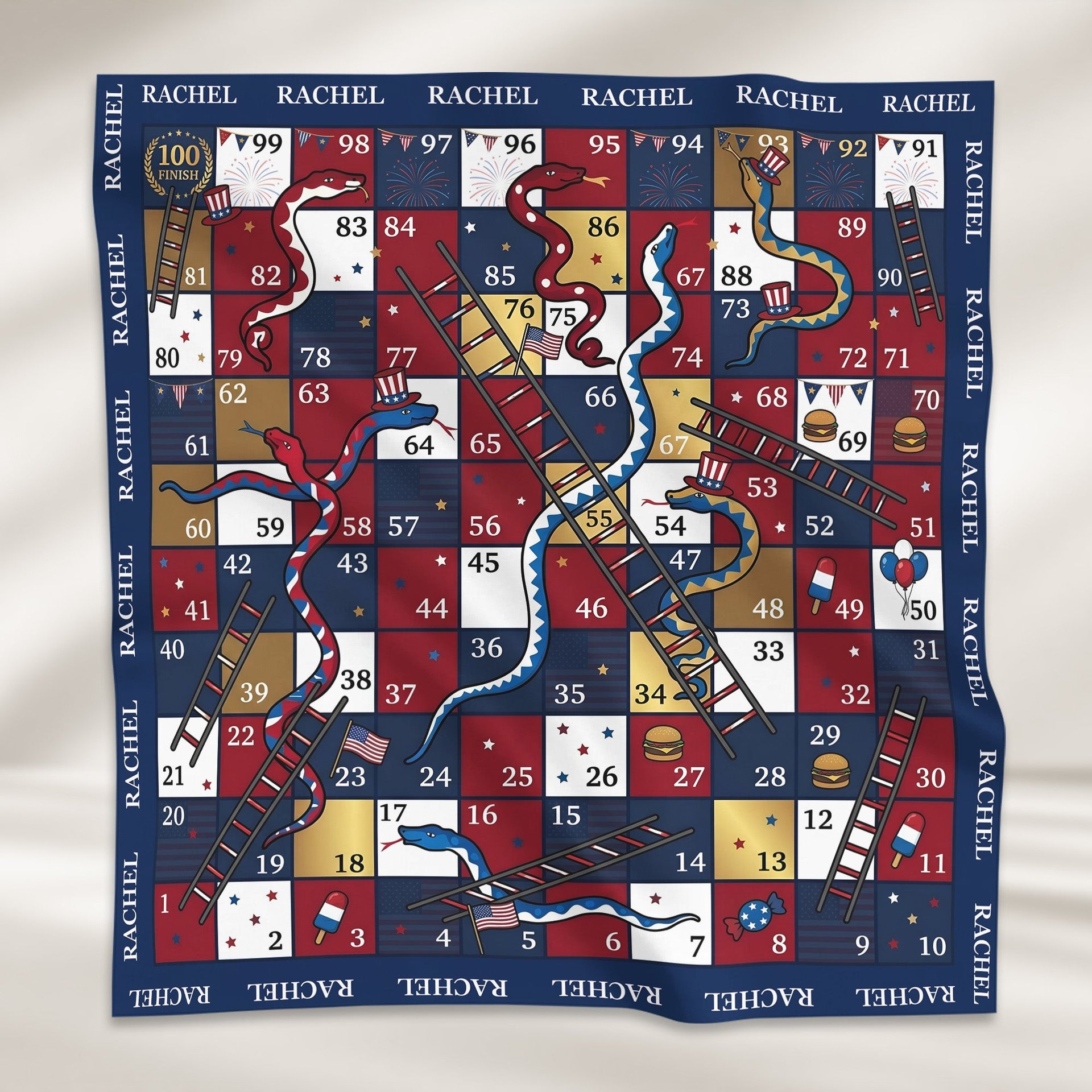 USA 250th Anniversary Games For Kids - Personalized Scarf