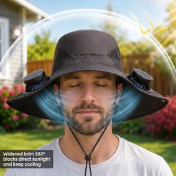 The Man, The Myth, The Gardening Legend - Personalized Solar Fan Hat – view 4
