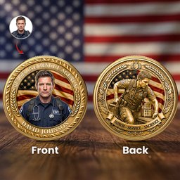 First Responders Police Officers Nurses Firefighters & Emts - Personalized Coin