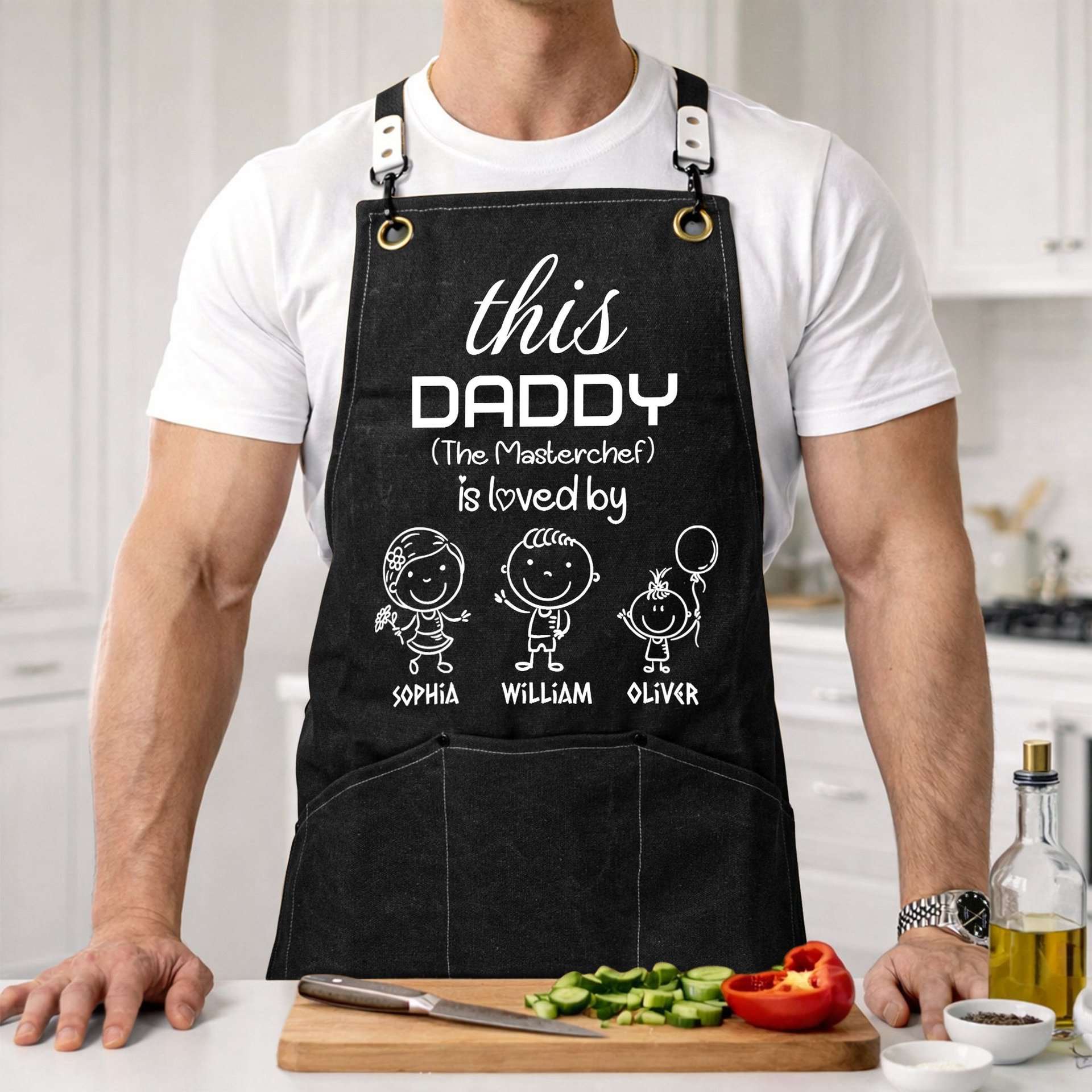 This Daddy Is Loved By Kids - Personalized Apron