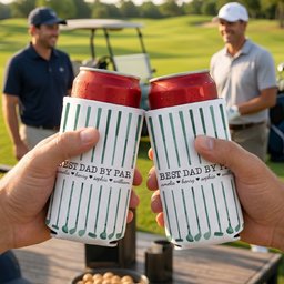 Best Dad By Par Custom Name Golf Dad Father's Day Gift For Dad, Husband - Personalized Can Cooler