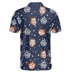 Best Dad Ever Custom Cute Kid Face Father's Day Gift For Dad, Husband, Grandpa - Personalized Polo Shirt – view 5