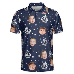 Best Dad Ever Custom Cute Kid Face Father's Day Gift For Dad, Husband, Grandpa - Personalized Polo Shirt – view 4