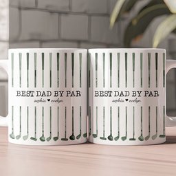 Best Dad By Par Custom Name Golf Dad Father's Day Gift For Dad, Husband - Personalized Mug – view 2