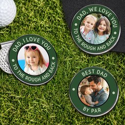 Best Dad By Par - Personalized Golf Ball Marker – view 2