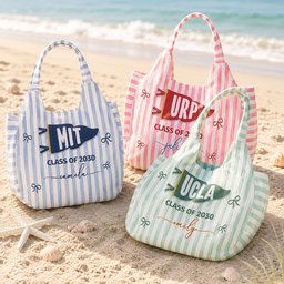 Custom School Pennant Flag - Personalized Tote Bag