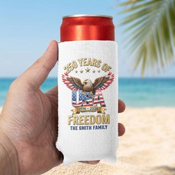 250 Years Of Freedom - Personalized Can Cooler – view 5