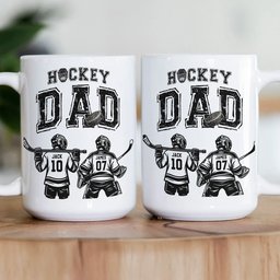 Father's Day Gifts, Hockey Dad, Daddy, Grandpa - Personalized Mug – view 3