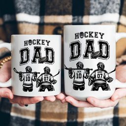 Father's Day Gifts, Hockey Dad, Daddy, Grandpa - Personalized Mug – view 4