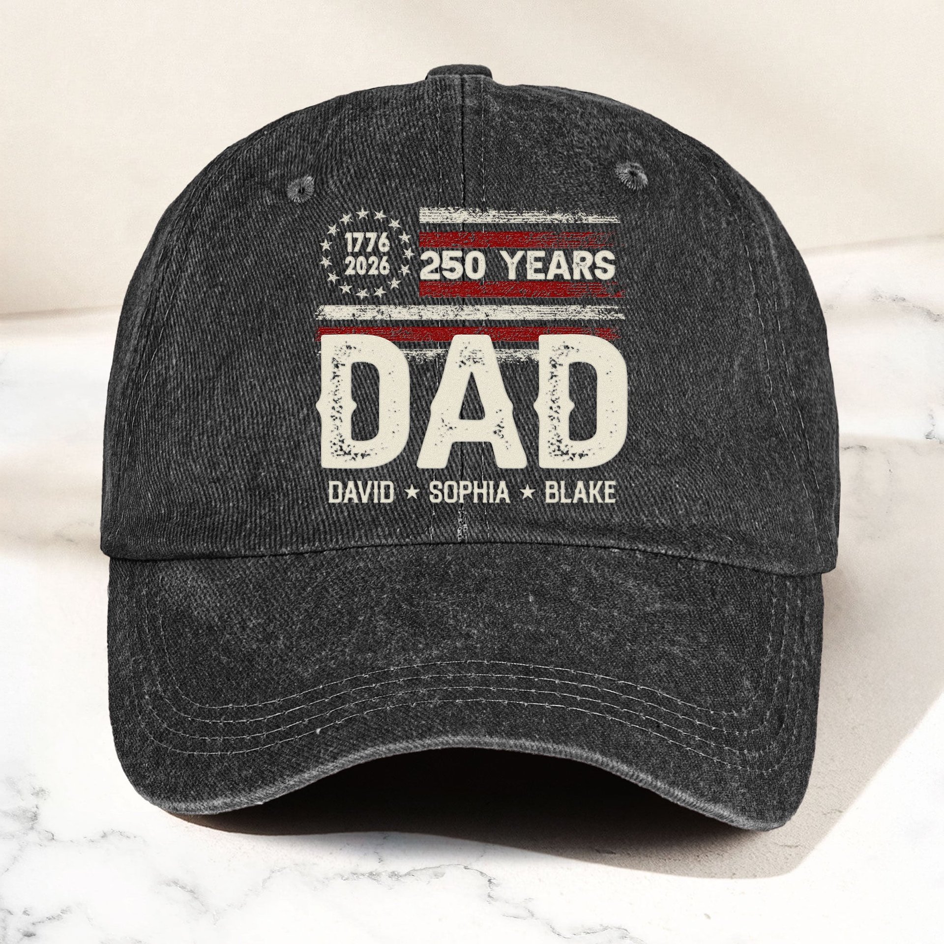 USA 250th Anniversary Grandpa Dad - Personalized Cap