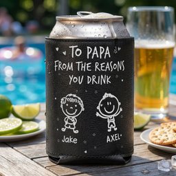 To Dad From The Reasons You Drink - Personalized Can Cooler – view 4
