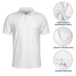 Best Dad, Grandpa By Par, Cute Kids Art, Toile De Jouy - Personalized Polo Shirt – view 5