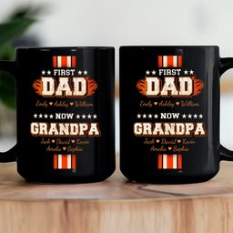 First Dad Now Grandpa - Personalized Mug – view 3