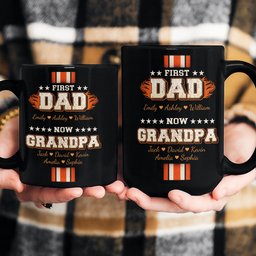 First Dad Now Grandpa - Personalized Mug – view 4