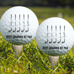 Best Dad By Par, Best Grandpa By Par - Personalized Golf Ball – view 2